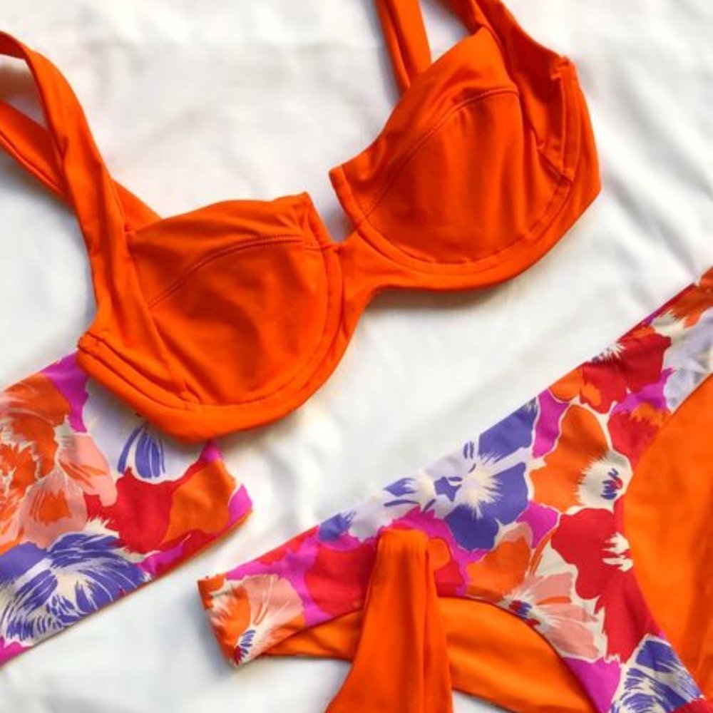 L*Space Camellia & Super Bloom Bikini Set - M,  NWT